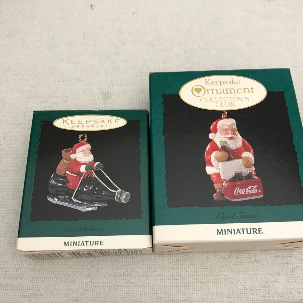 Hallmark Christmas Vintage, Coca Cola Keepsake Ornaments, Collectors Miniature